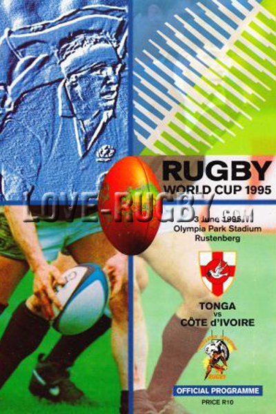 1995 Ivory Coast v Tonga  Rugby Programme